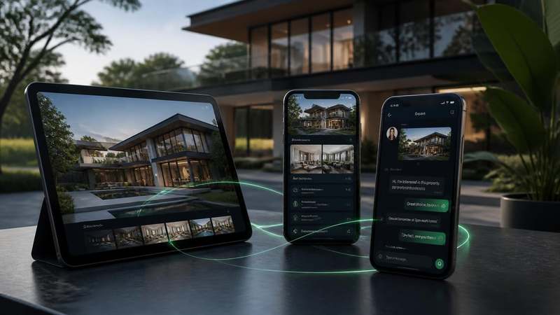 Alur iklan property menuju landing page dan WhatsApp sales