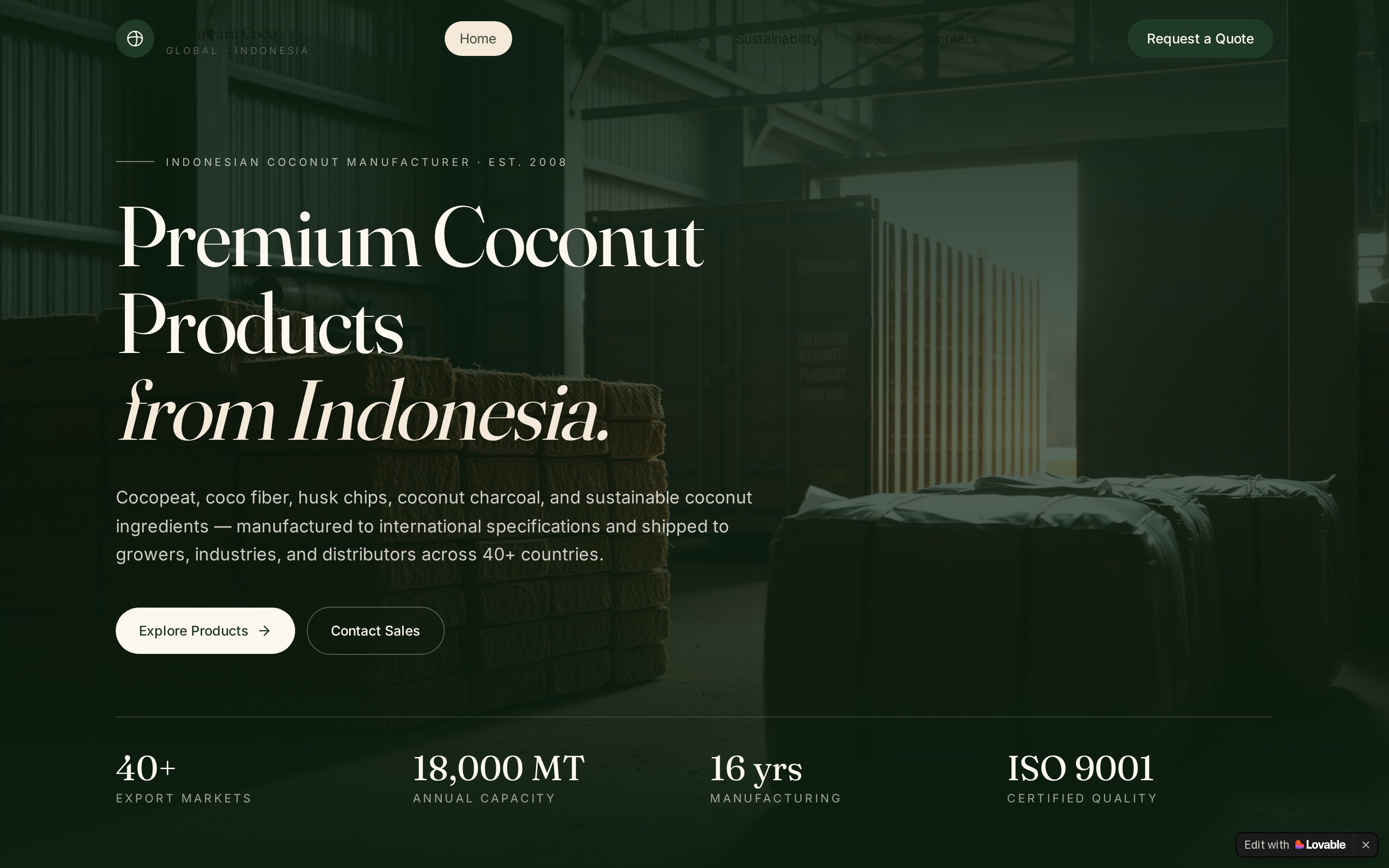 Coco Global — website Eksportir Produk Kelapa oleh ZimenBiz