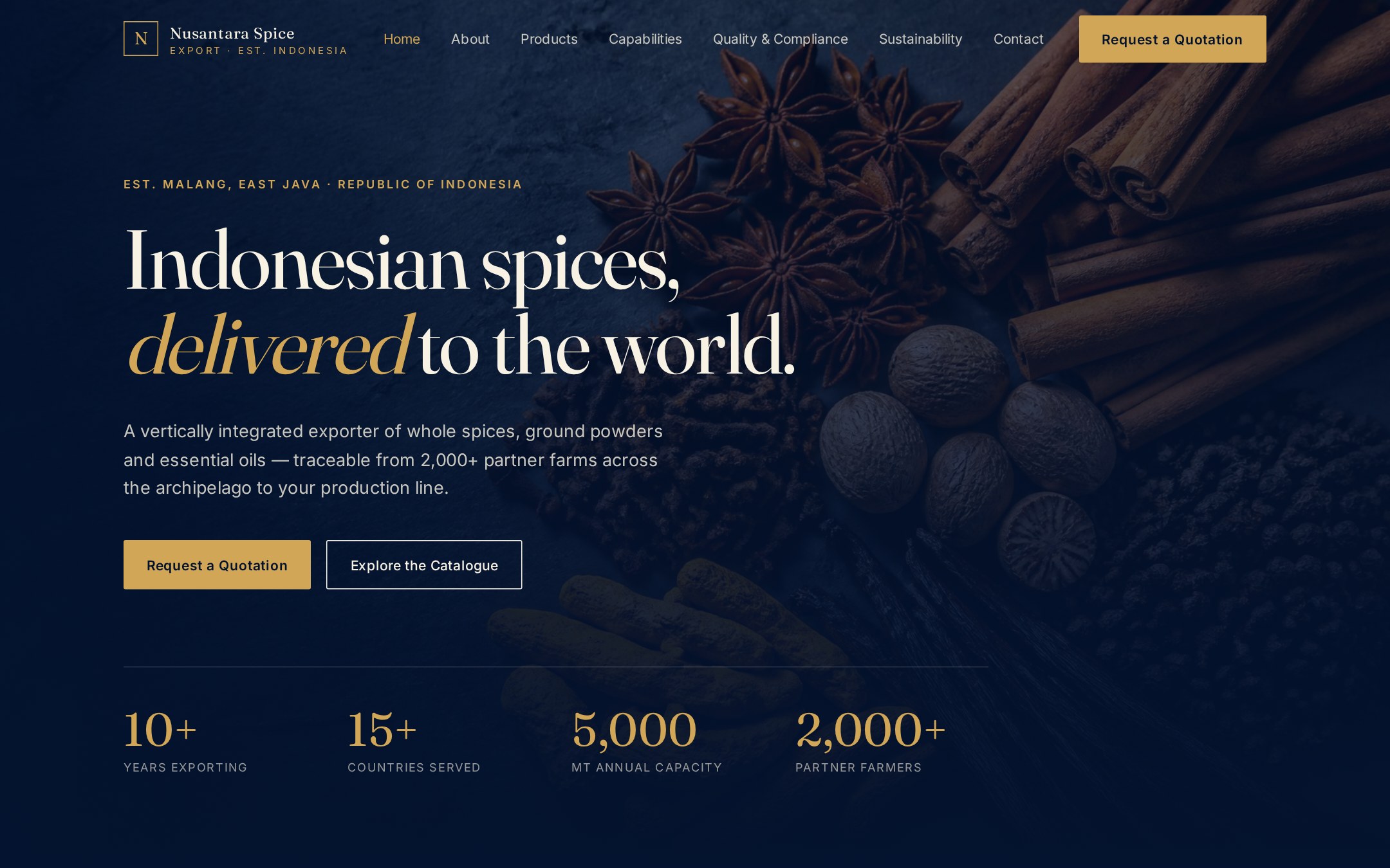 Nusa Spice — website Eksportir Rempah oleh ZimenBiz